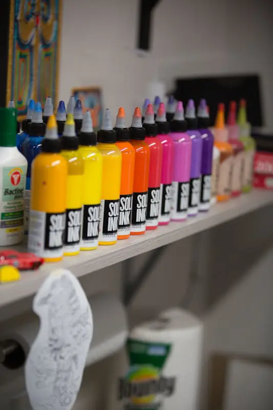 Premium Solid Ink tattoo colors used for high-quality tattoos